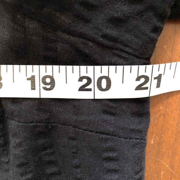 A New Day Midi Dress Short Sleeve Tiered Seersucker Black NEW Size Medium - Picture 8 of 9